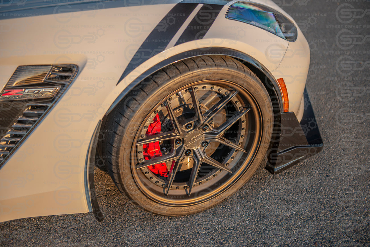 2014-2019 Corvette C7 CARBON FLASH Front Wheel Molding Trim Fender Flares